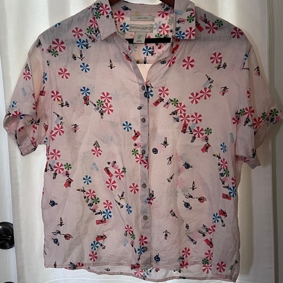 Cynthia Rowley 100% Linen Top - Picture 4 of 4